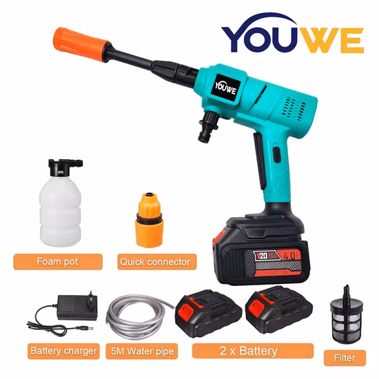 Cordless Electric High-Pressure Washer Rechargeable Auto Car Washing Spray Gun